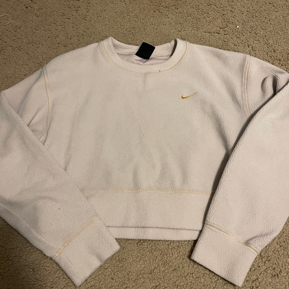 Nike Cream Cropped Sweatshirt